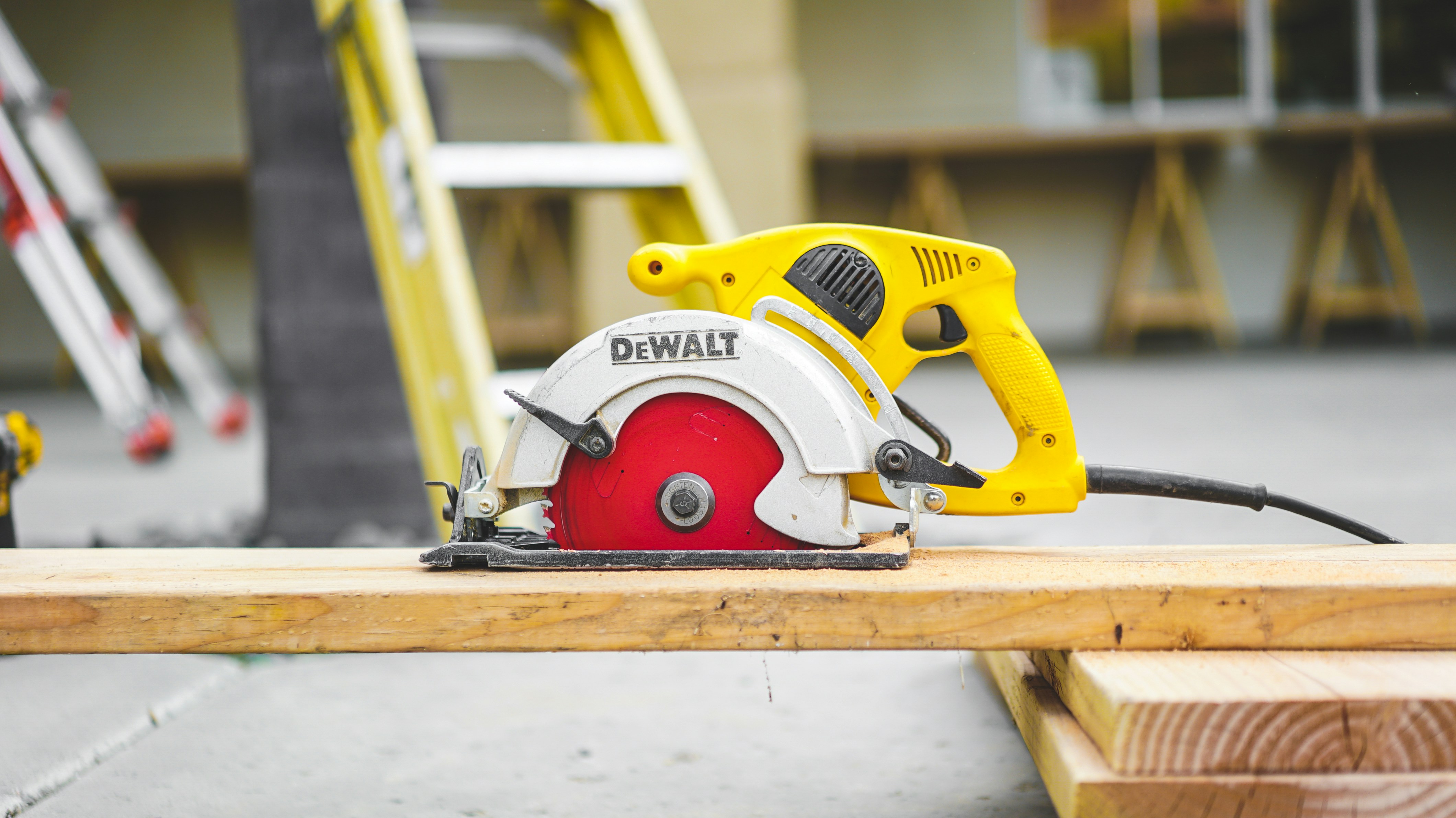 DeWalt tools on construction site